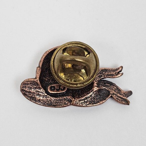 Vintage JJ Jonette Copper Hat Cap Sunflower Flower Floral Lapel Brooch Pin - Picture 3 of 8